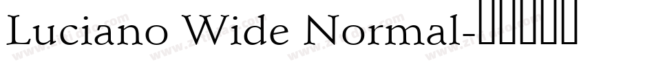 Luciano Wide Normal字体转换